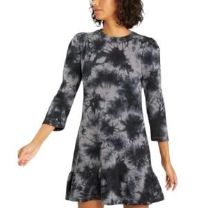SANCTUARY Cloudscape Tie Dye Cotton Knit Minidress In Skyfall Size Medium NEW